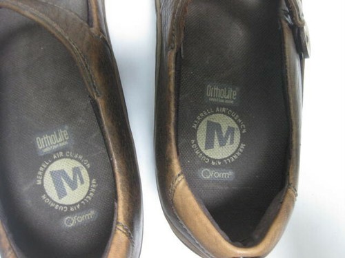 MERRELL mary jane PLAZA EMME brown distressed shoes 7 - Picture 5 of 12