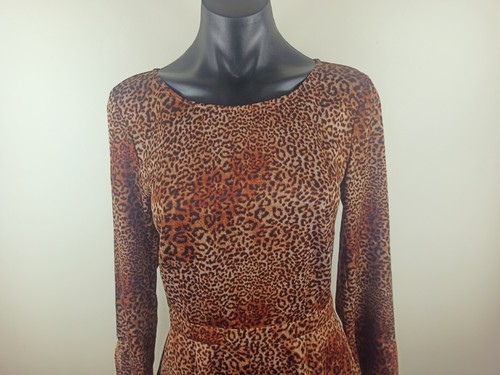 Tigerlily Size 8 Leopard Print Playsuit Romper Tie Back Zip Shorts Pockets VGC - Picture 8 of 21