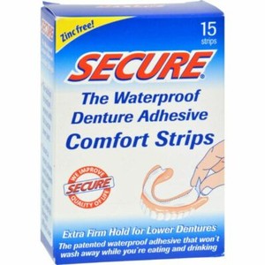 Secure Denture Adhesive Strips 15pc