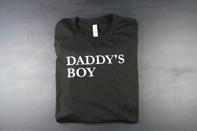 H.E.Arts DADDY'S BOY custom print men BLACK super soft triblend T-shirt size M L