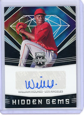 2020 Elite Extra Edition William Holmes LA Angels Hidden Gems Base Auto #HG-WH