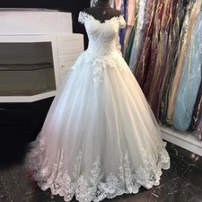 Plus Size Wedding Dresses V Neck Off the Shoulder Lace Appliques Bridal Gowns