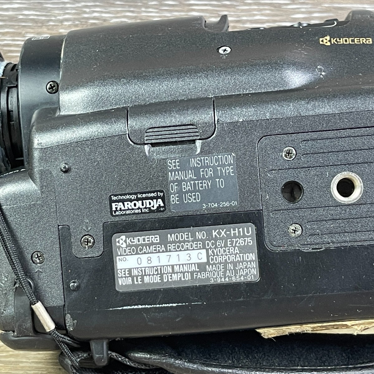 Kyocera Yashica Samurai Video 8 KX-H1U Black Handheld Kyocera Yashica Samurai Video 8 KX-H1U Black Handheld