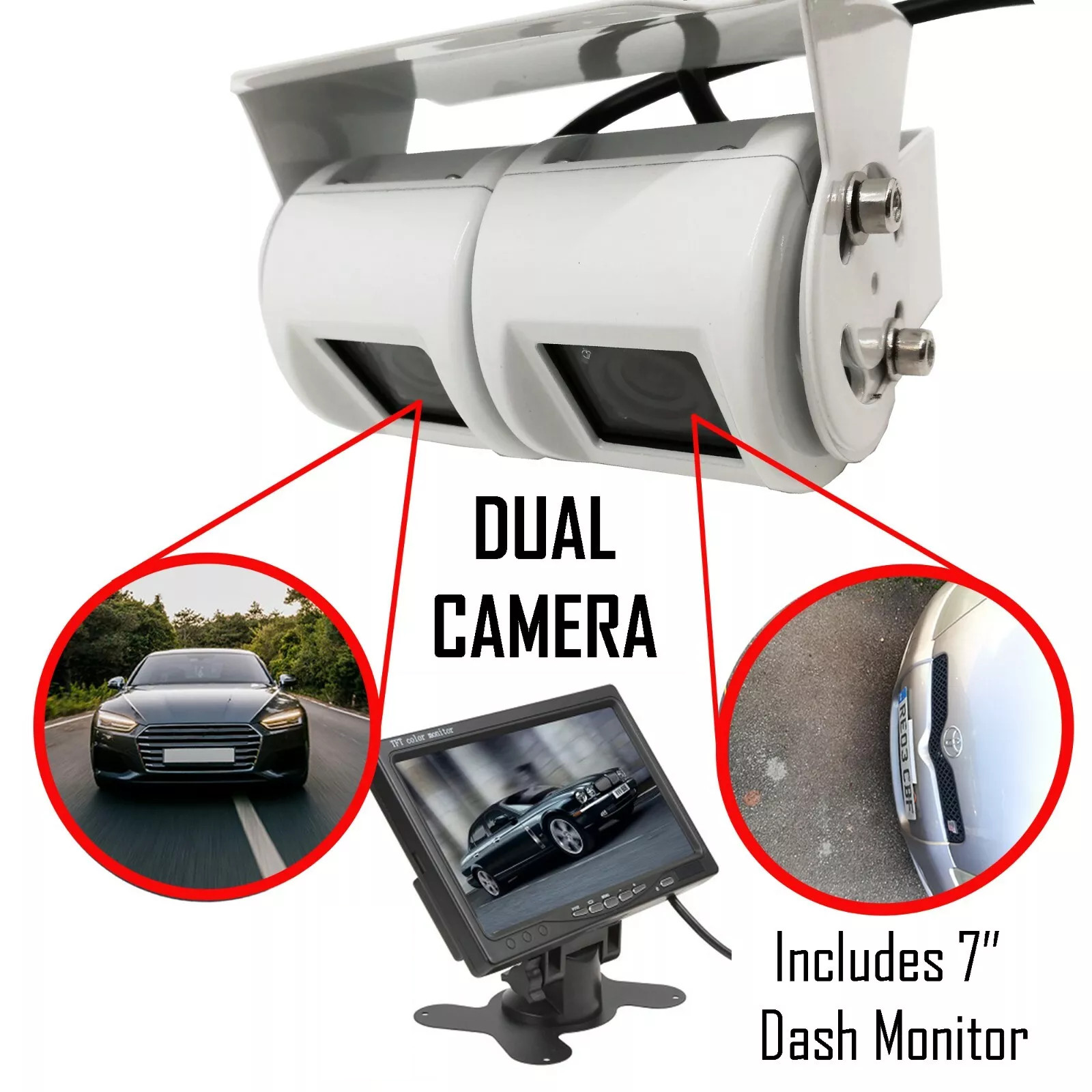 Motorhome Van Dual Twin Commercial Reversing Reverse Rear View Parking Camera