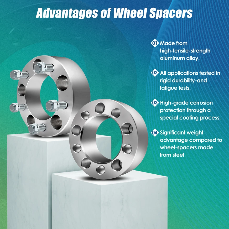 4PC 2" 5x4.5 5x114.3 Wheel Spacers for Jeep Grand Cherokee Liberty Wrangler JK - Image 4 of 4