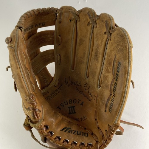 Vintage Mizuno World Win TSUBOTA III Baseball Glove RHT - Picture 5 of 11