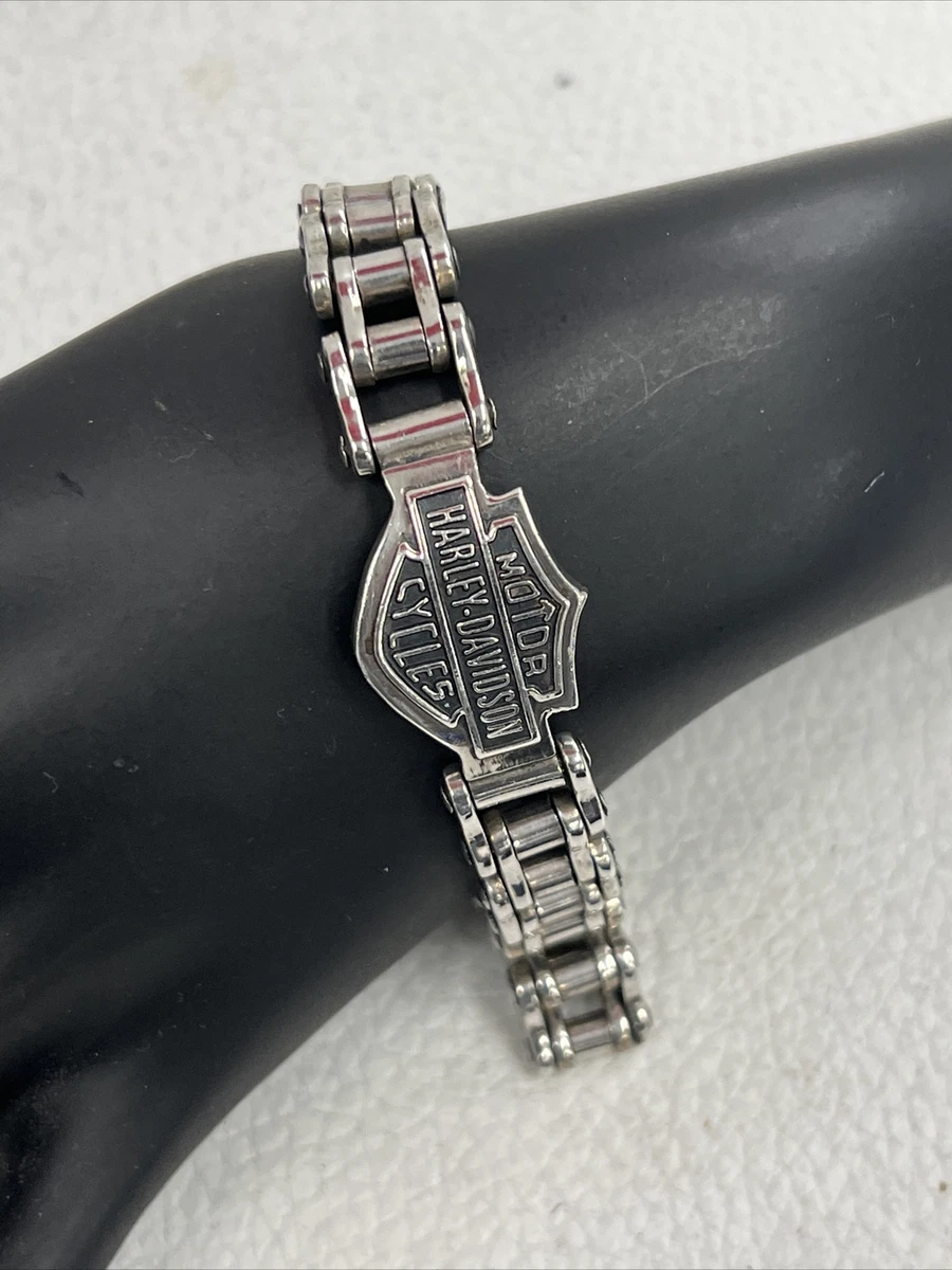 Vintage Harley Davidson Biker Chain Link Sterling Silver 8.5