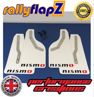 Nissan JUKE Nismo Mudflaps Mud Flaps Set of 4 Black Logo White Red 4mm PVC