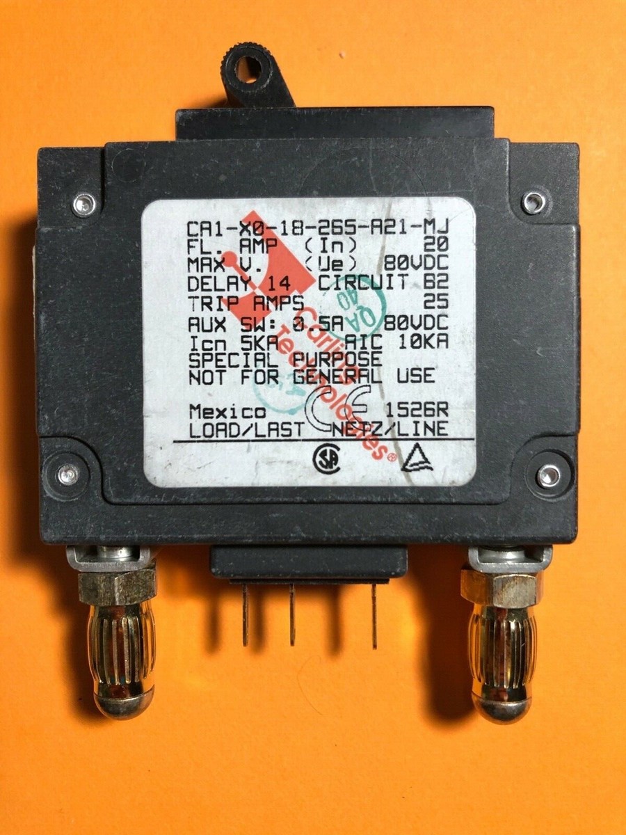 CARLING DP4094 Circuit Breaker 20-AMP DC 1-POLE, CA1-X0-18
