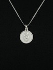 Sterling Silver Virgin Mary Pendant With 16” Silver Curb Chain