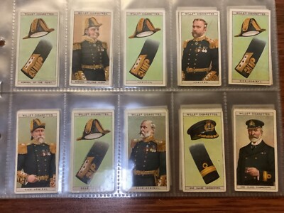 W.D & H.O Wills Naval Dress & Badges Cigarette Card set