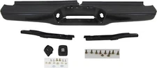 Rear Step Bumper Black Full Assy W/Hitch Bracket Pad For 1993-1998 T100 Pickup
