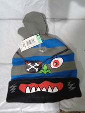 NWT Joe Boxer - Boy's Winter - Pirate / Monster - Knit Hat  Mitten Set - OSFM