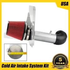 FOR 2012-2015 CAMARO V6 3.6L 3.5" SILVER COLD AIR INTAKE KIT +HEAT SHIELD SYSTEM