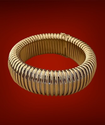Cartier 18k Yellow Gold And Steel Tubogas Bracelet