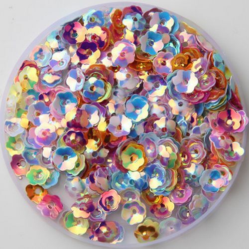 White Plum Flower Pvc Sequins Sewing Craft Women Garments Sequin 5mm 1200pcs - Picture 2 of 32