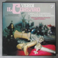 G794 Verdi Il Corsaro Caballe Carreras Norman Gardelli 2LP Philips 6700 098 St