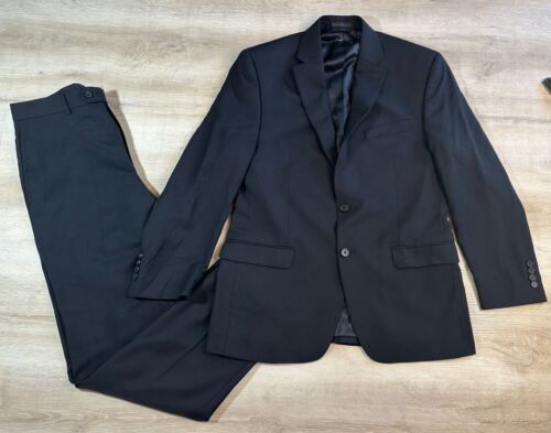 NWT Polo Ralph Lauren Mens 2 Pieces Suit Black 40R Wool Jacket Pant LRL $699 - 第 1/19 張圖片