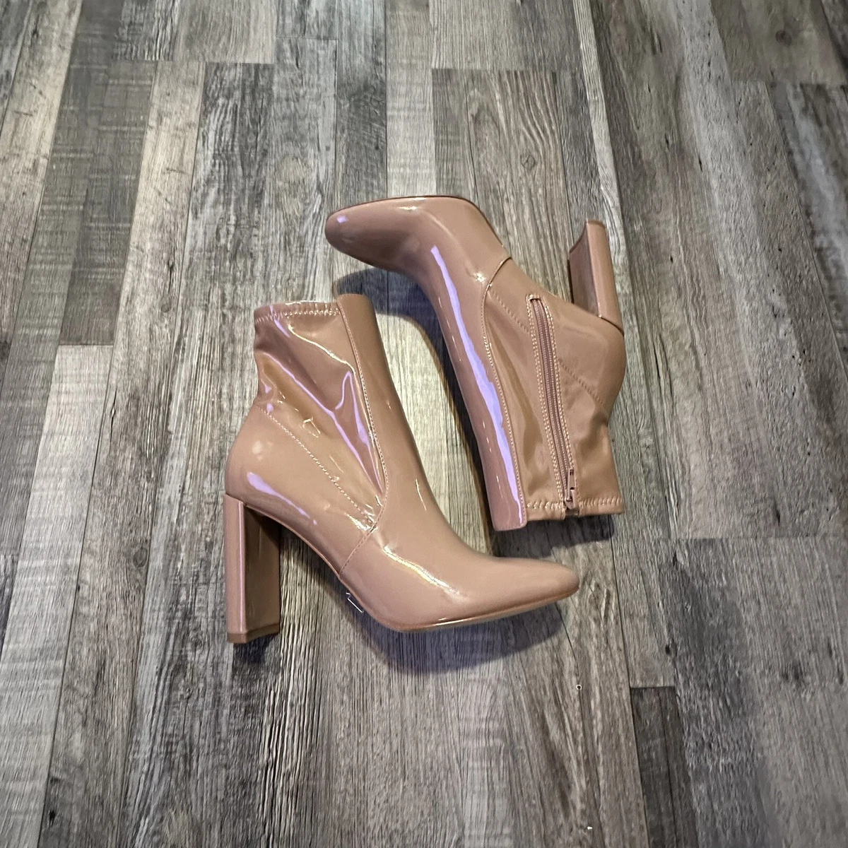 ALDO Women s Aurella Ankle Boot Tan Synthetic Smooth 7.5 New