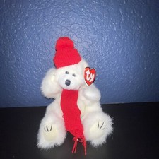 Rare ty, Peppermint The Jointed Bear Beanie Baby, Multiple Hang Tag Errors!! PVC