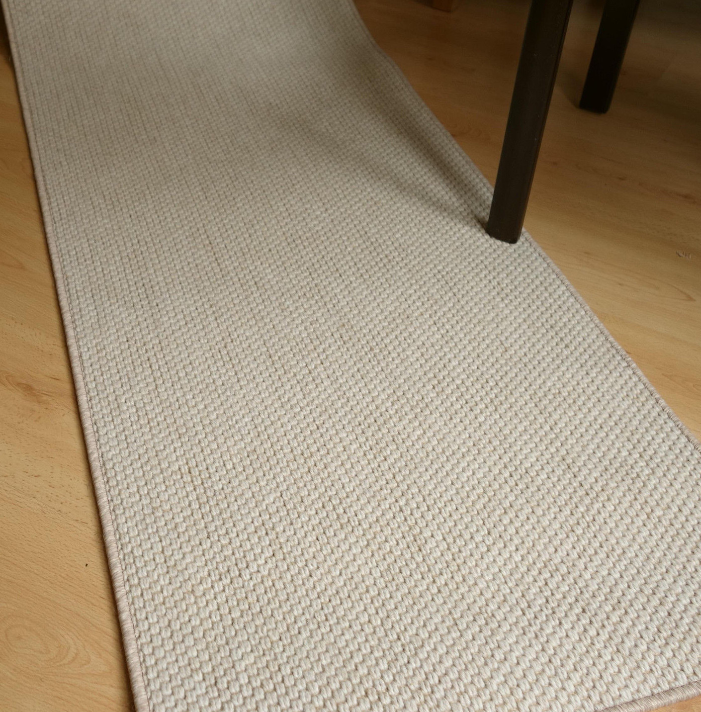Offre Tapis Coureur Scandic Beige Clair Plat Tissus 80x300 Cm B