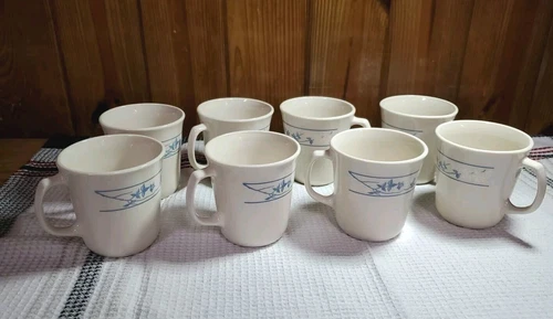 8 Corelle FIRST OF SPRING Coffee Mugs Cups D-Handle Vintage