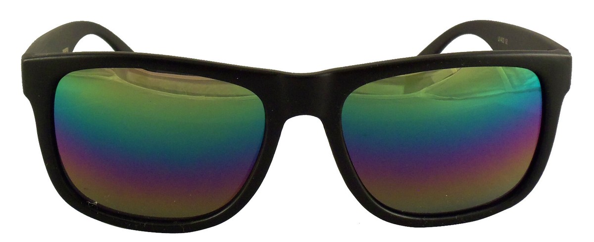 Rainbow Reflective Sunglasses Mirrored Lens Retro Style  display picture 2