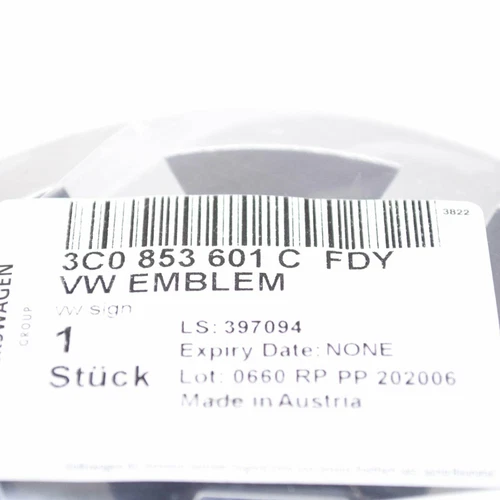 NEU VW TOUAREG 7L FRONTSTOßSTANGE GRILL EMBLEM ABZEICHEN 5,1" 3C0853601CFDY - Bild 8 von 9