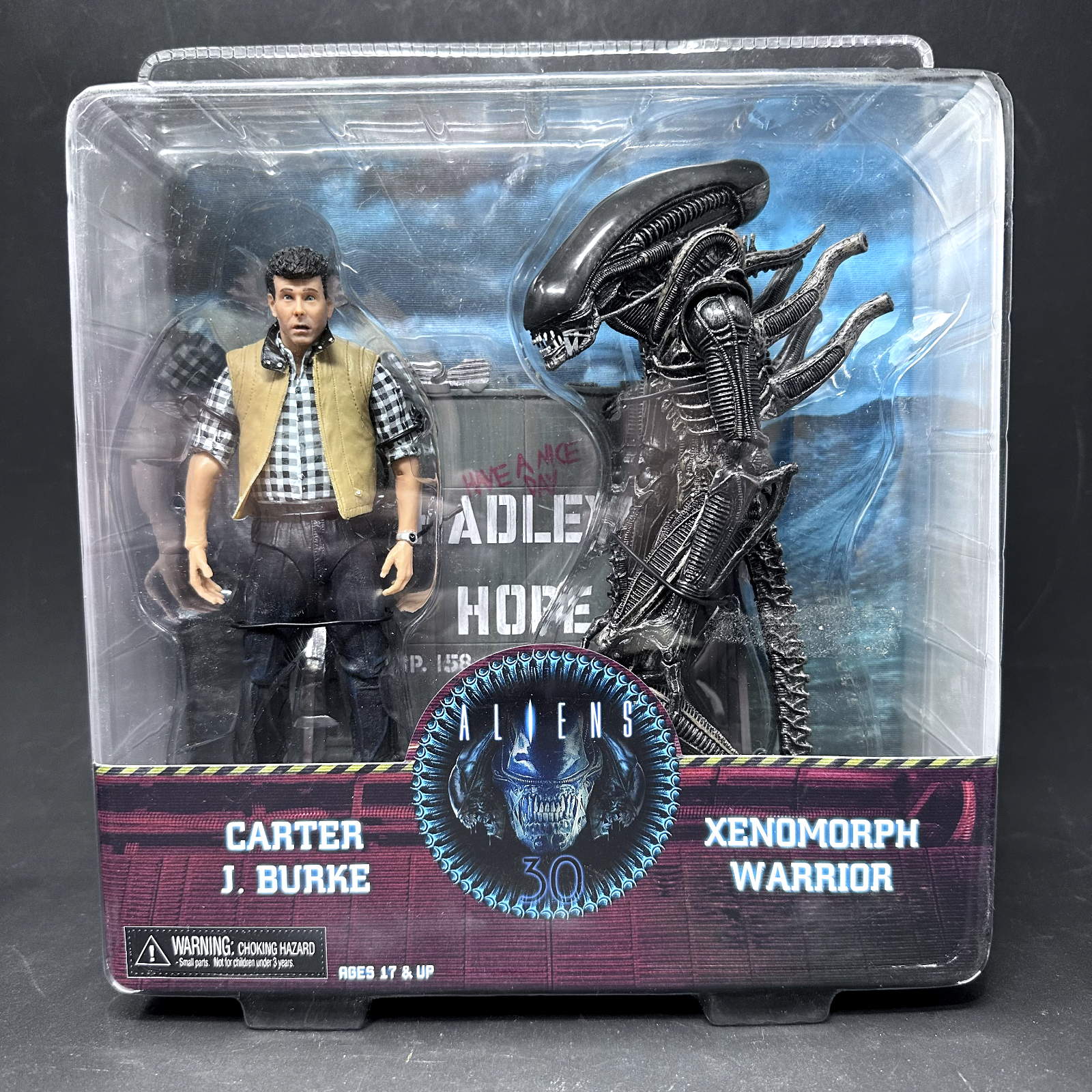 NECA Aliens 30th Anniv Carter Burke & Xenomorph Warrior 2-Pack MIB