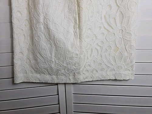 NWOT Loft Womans White Skirt Size 4 Lace Outside Lined Inside Knee Length - Picture 5 of 7