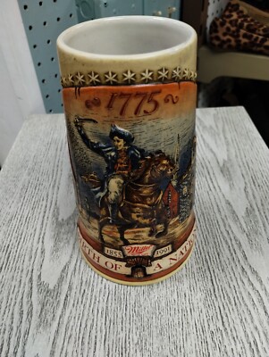 Miller High Life ''Birth of a Nation'' Commemorative Beer Stein - 1991