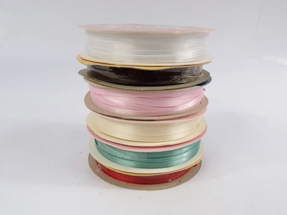 6 Vintage Offray 4 Franks 2 Ribbon Spools Original 8-10 Yds Full to Partial C25 - Image 3 of 4