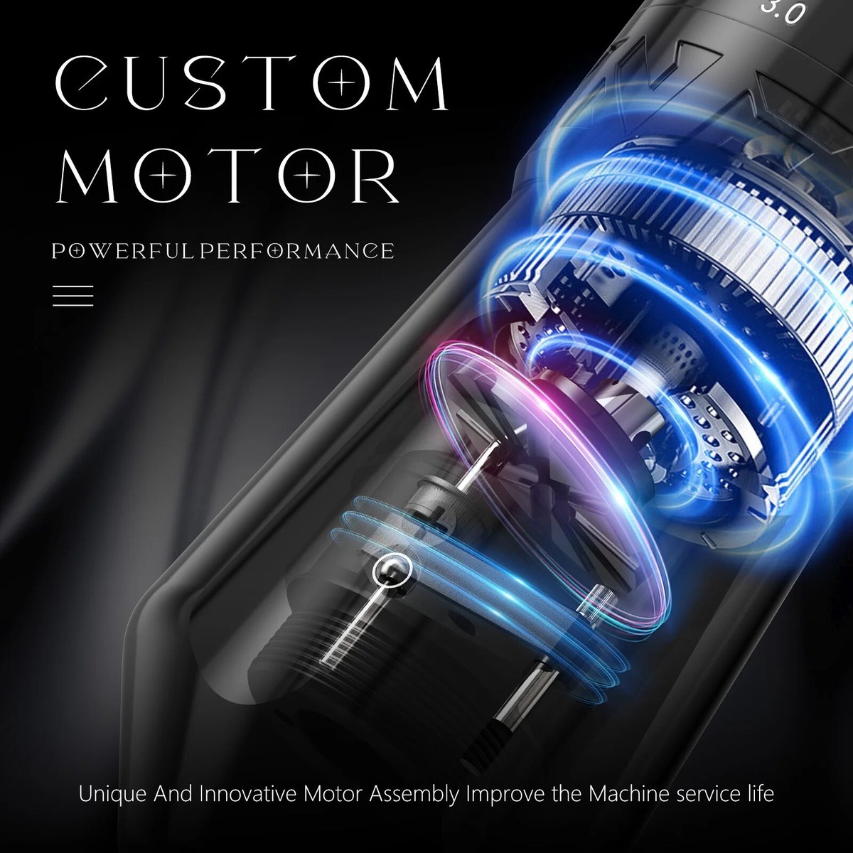 XNET TALOS コードレス タトゥーマシン 本体 XNET Talos Wireless Tattoo Machine Pen 2.0-4.2m Adjustable Stroke