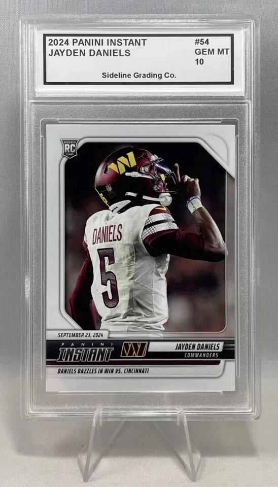 Jayden Daniels Rookie Graded 10 Gem Mint #54 2024 Panini Instant RC Perfect Game - Image 4 of 4