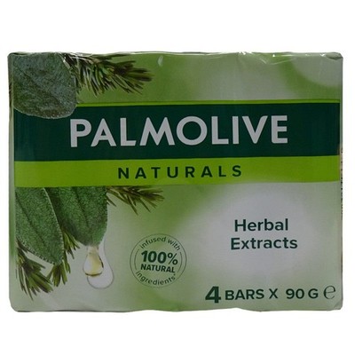 Palmolive Naturals Herbal Extracts Soap Bars, 4 Bars x 90g Each