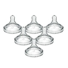 Dr. Brown's Natural Flow Level 3 Wide-Neck Natural Silicone Nipple WN3601 6 Pack