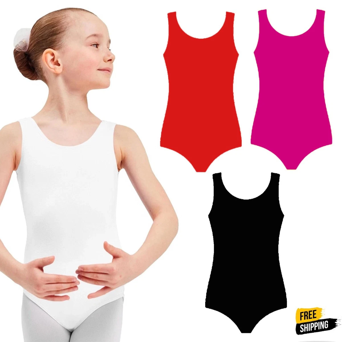 Black Mesh Leotard For Girls Age 7-12 - Gymnastics, Ballet, Dance Wear (UK Sizing)