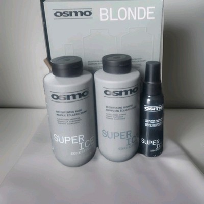 Osmo Super Ice Brightening Shampoo 400ml & Maske 400ml + Eisblond Toning Spray