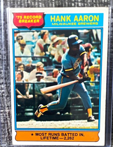 Hank Aaron #1 1976 Topps card