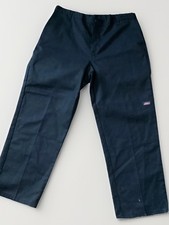 Dickies Black Work Pants Men's Loose Fit Double Knee 42X32