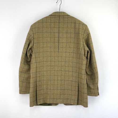 Bob Parratt Tweed Jacket Mens 40R Green Windowpane Wool Hacking Sports Blazer - Picture 2 of 17