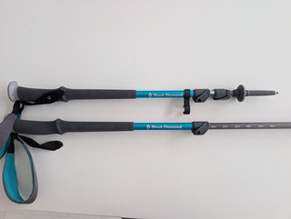 Black Diamond Trail Back FlickLock Trekking Poles 100 125cm Metallic Aqua Blue