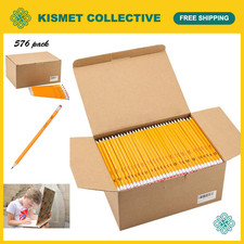 Bulk 2 HB Pencils, 576 Count, Pre-Sharpened Wood-Cased, Perfect for School  Of