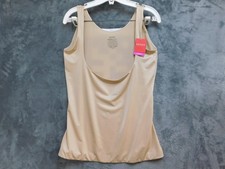 SPANX Shapewear Womens 2X Beige Tank Microfiber Slimming Firm Compression