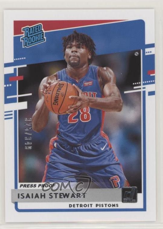 2020 Panini Donruss Rated Rookies Press Proof Silver 325/349 Isaiah Stewart 03xg