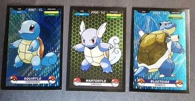 SQUIRTLE X WARTORTLE X BLASTOISE LOT - POKEMON KANTO CREALASER RARE TCG HOLO