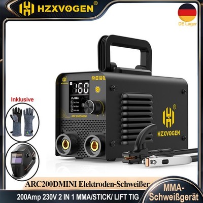 HZXVOGEN LIFT TIG/MMA IGBT Inverter-Schweißgerät ARC 200A 230V Schweißmaschine