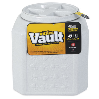 Gamma2 Vittles Vault Outback Pawprint Plastic Dry Pet Food Storage Container for