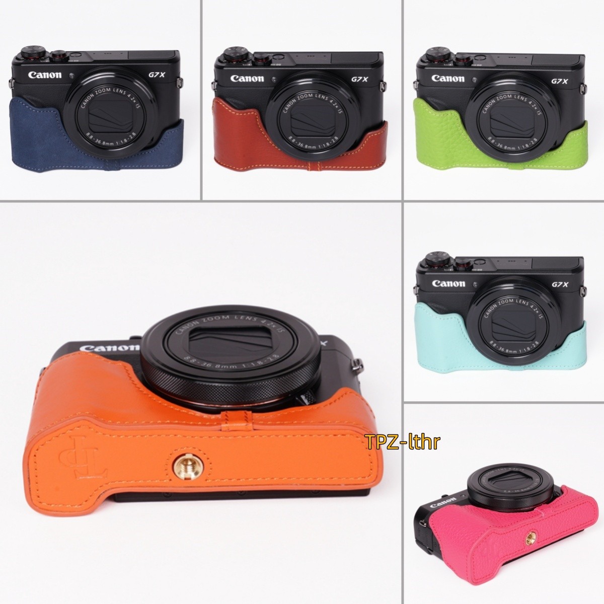 For Canon G7X Mark ii(G7X2)/G7X3 Genuine Real Leather Half Camera Case Bag Cover