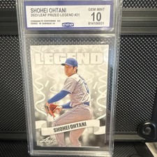 Leaf 2023 Prized Legend Shohei Ohtani #21 CGC Gem Mint 10 Baseball Card